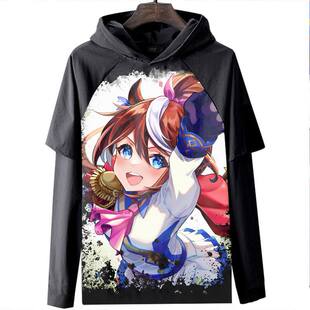 Umamusume Pretty Derby 赛马娘长袖T恤衣服数码印花休闲亚马逊