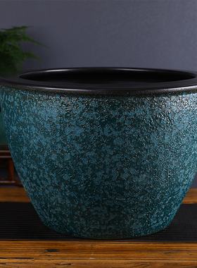 景德镇粗陶陶瓷鱼缸睡莲盆荷花大缸碗莲盆缸庭院仿石大水缸锦鲤缸