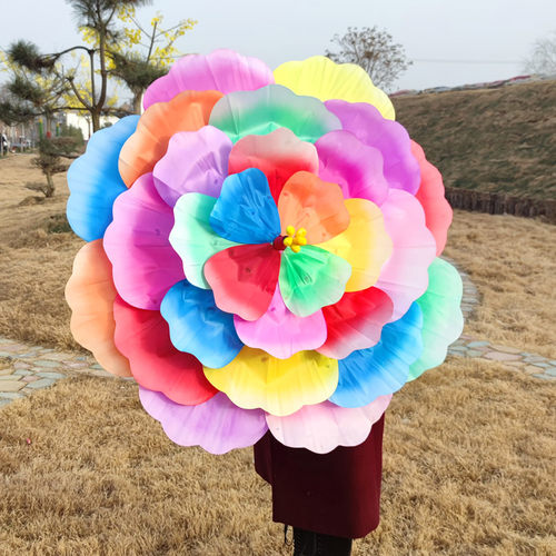 演出道具牡丹花伞运动会入场手花