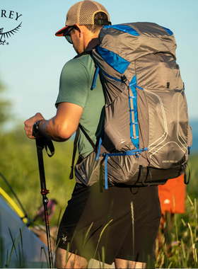 Osprey小鹰EXOS飘逸户外越野男士多功能登山徒步旅行双肩背包55L