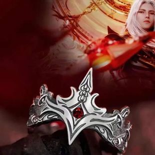 新款动画周边斗罗大陆戒指唐三修罗神戒指同款衍生饰品s925银指环