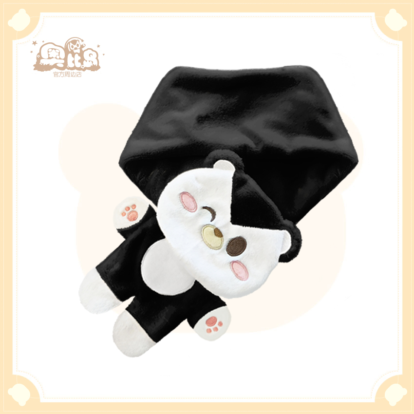 奥比岛围巾熊熊可爱周边黑白