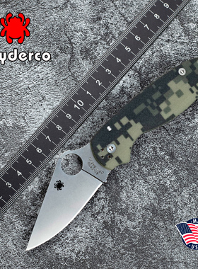 美国Spyderco蜘蛛C223户外粉末钢多功能轻量口袋刀野营防卫折叠刀