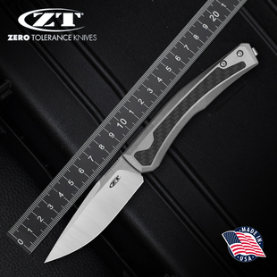 美国进口正品ZT零误差新款0556户外粉末钢野营战术防身折叠刀便携