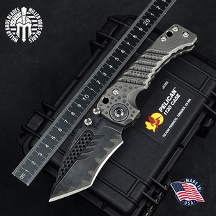 美国进口Miller Bros米勒兄弟T1刀展定制款高硬度重型战术折叠刀