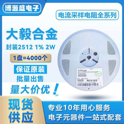 大毅RLP25FEER00425120.004R±1%2W4mΩ合金电流采样电阻