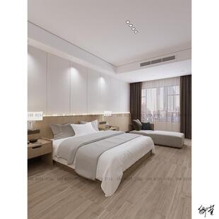 酒店标准间单人床床架双人床现代酒店客房家具公寓标间快捷酒店