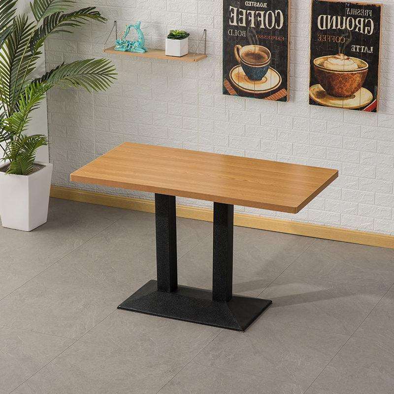 快餐桌椅组合小吃面馆饭店汉堡奶茶甜品早餐食堂餐饮桌商用长方形