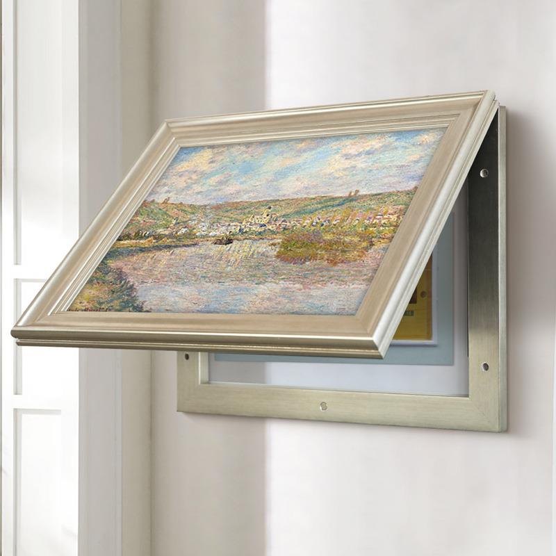 法式复古客厅电表箱装饰画美式轻奢餐厅遮挡配电箱电源盒风景挂画