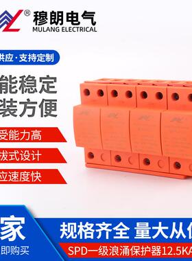 电涌保护器SPD一级浪涌保护器12.5KA4P红色浪涌保护器防雷器