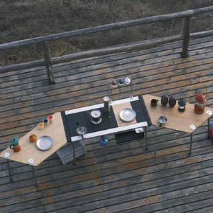 喜登乐户外IGT折叠桌移动厨房套装适配雪峰IGT配件露营家用料理桌