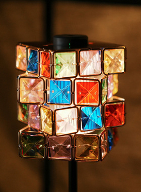 户外露营复古灯罩彩色钻石魔方灯罩桌面氛围神器适配cargo/gz灯