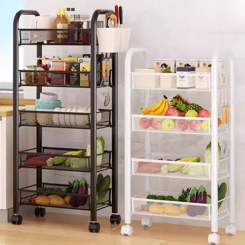 家用厨房置物架果蔬架多层可移动加厚收纳架卫生间客厅浴室储物架