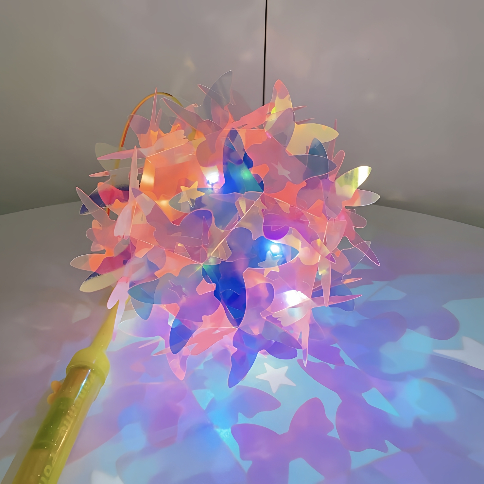 镭射灯笼材料包拼装灯笼片diy镭射炫彩投影花灯成品儿童手提灯笼