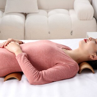 竹枕颈椎修复保健竹子硬枕头护颈腰枕护腰拉伸反弓矫正牵引枕折叠
