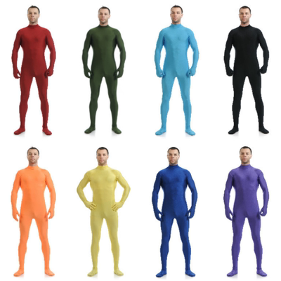 男式莱卡包手包脚露头紧身连体衣zentai加大码连体服舞台表演服装