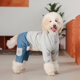 美式大型犬狗狗四脚衣秋冬保暖宠物拉布拉多金毛边牧巨贵打底衫潮