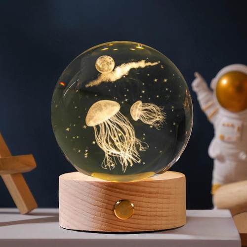 海洋水晶球小夜灯礼物桌面摆件