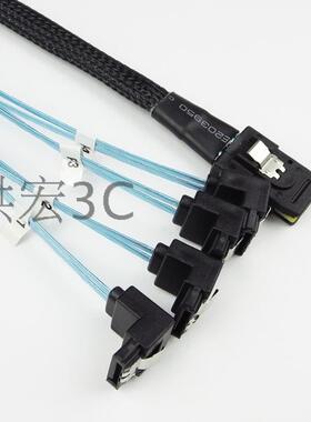 1拖4服务器阵列卡Mini SAS 36P SFF-8087转4*SATA 7P接硬盘数据线
