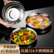 316不锈钢盘子小碟子家用菜盘餐盘食品级防溢加大深圆盘烧烤盘