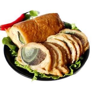 福建皮蛋卷解冻即食鸭皮卷 鲍鱼卷 蛋黄卷闽南泉州小吃冷盘菜200g