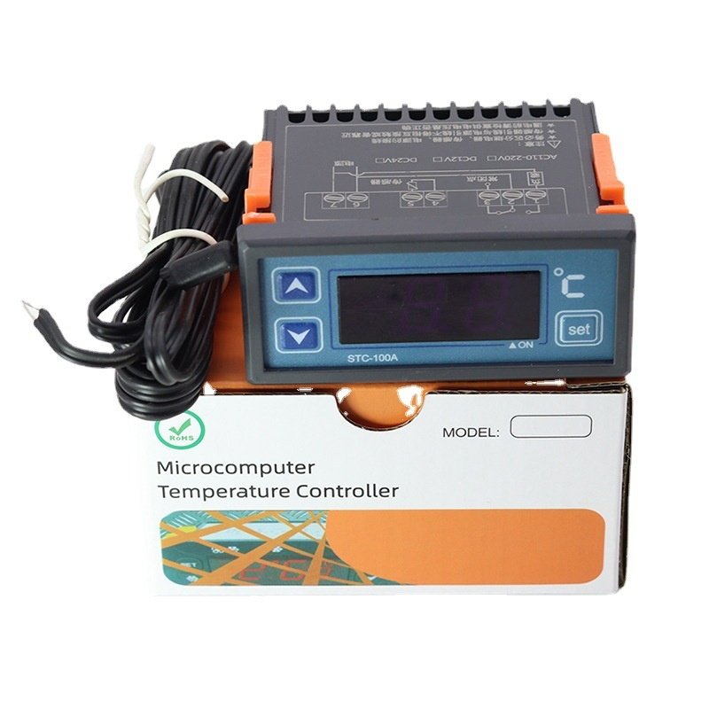 STC-100A带探头数显全自动温室大棚智能控制系统暖气循环泵温控器