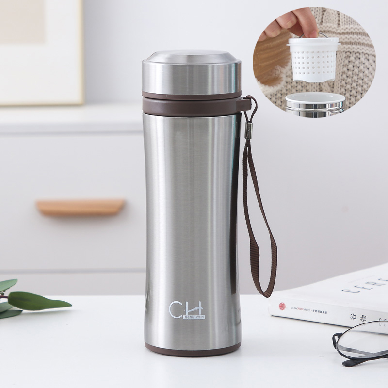 陶瓷内胆保温杯女茶水分离泡茶杯中药便携学生简约水杯子男大容量