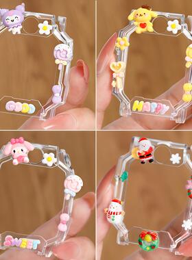 适用小天才电话手表D5Q3U5N5Z10Z9Z8AZ7A磁吸表带立体透明保护壳