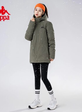Kappa卡帕男装女装冬季新款运动休闲百搭连帽羽绒服K0DZ2YY91V