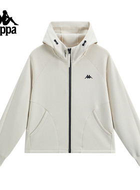 Kappa卡帕女装2025冬季新款舒适百搭时尚连帽针织外套K0F82MK45