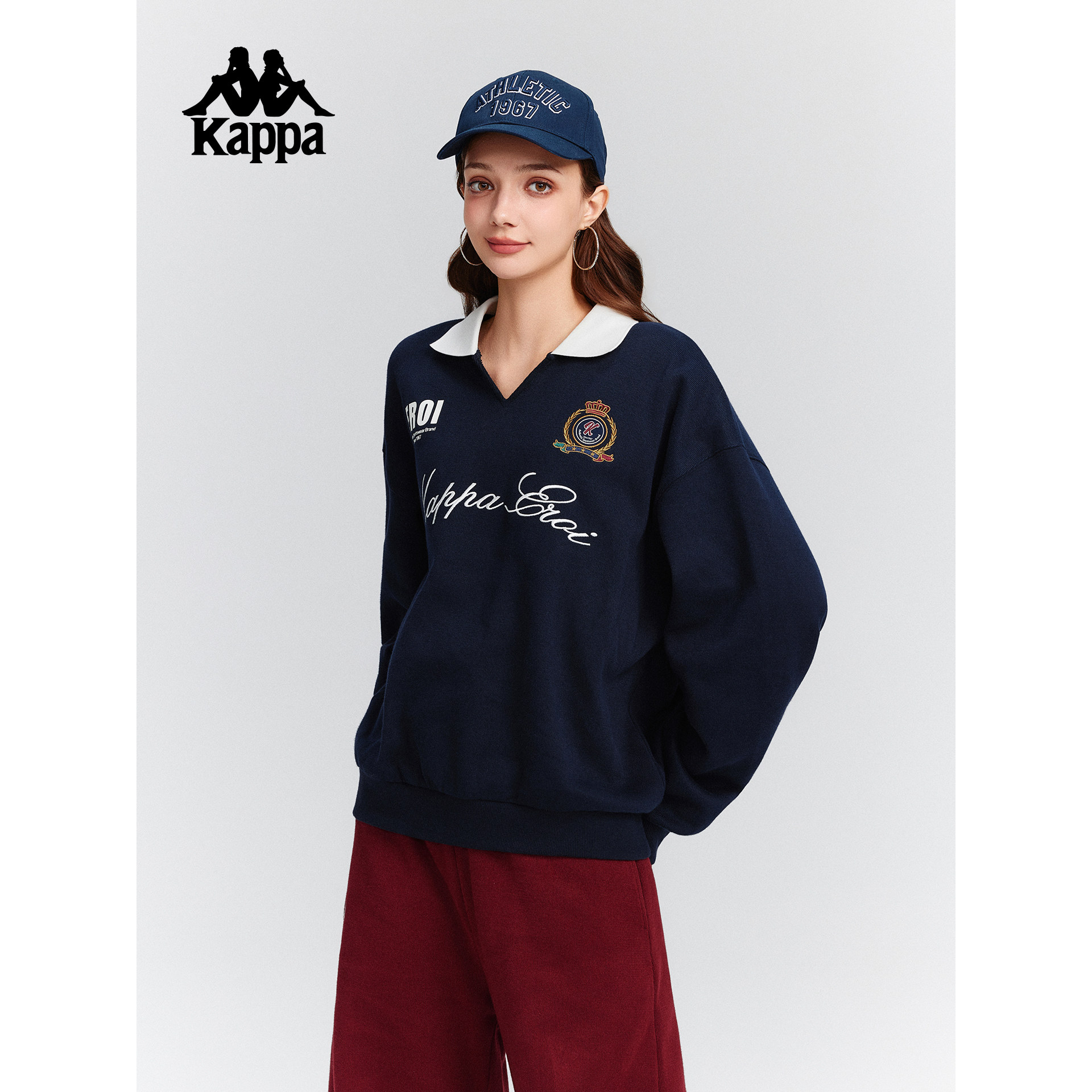 Kappa卡帕背靠背运动卫衣女