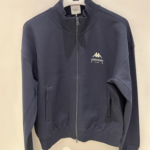 Kappa背靠背2025新款男子运动卫衣休闲保暖立领开衫外套K0F72WK73