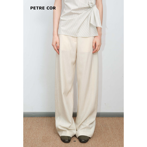 PETRECOR官方店分割高腰直筒裤