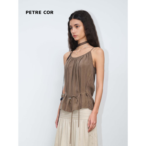 PETRECOR官方店抽褶束带吊带