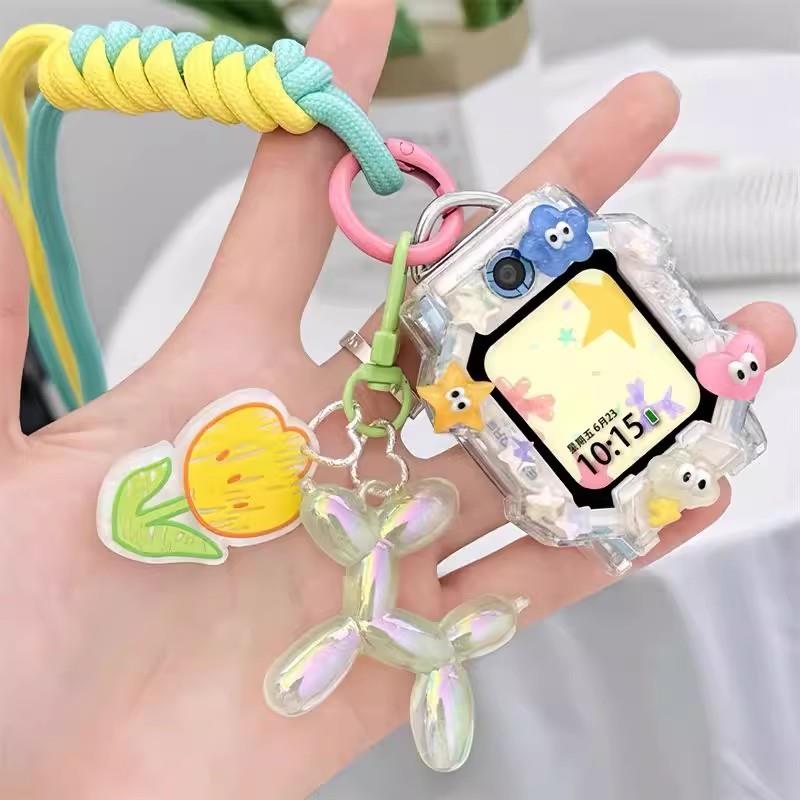 适用小天才Z11儿童电话手表Z9挂绳Z10卡通diy保护套Z6挂脖Z8A配件