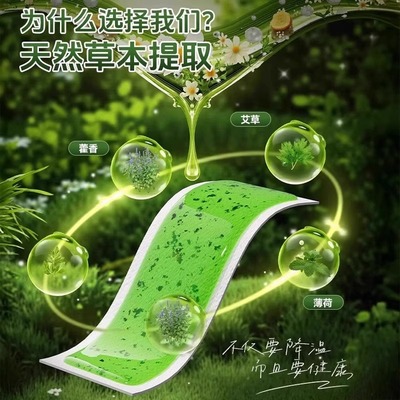 藿香冰凉贴降温冰敷解暑