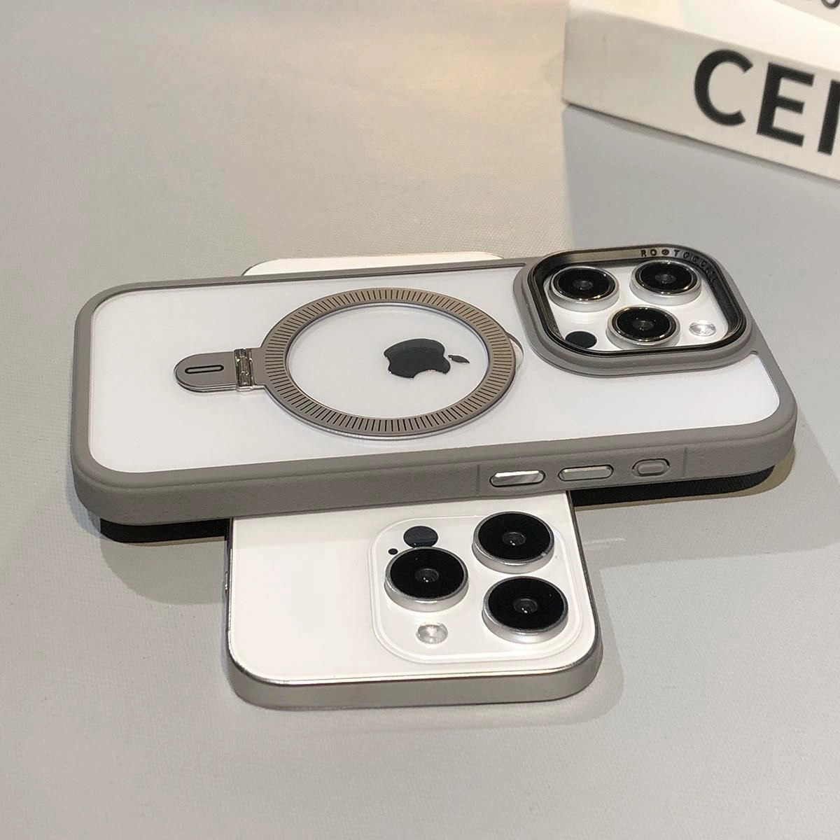 金属磁吸支架苹果16promax新款iPhone14pro防震保护套适用15手机壳iPhone15promax透明14pro防摔ip13pm简约