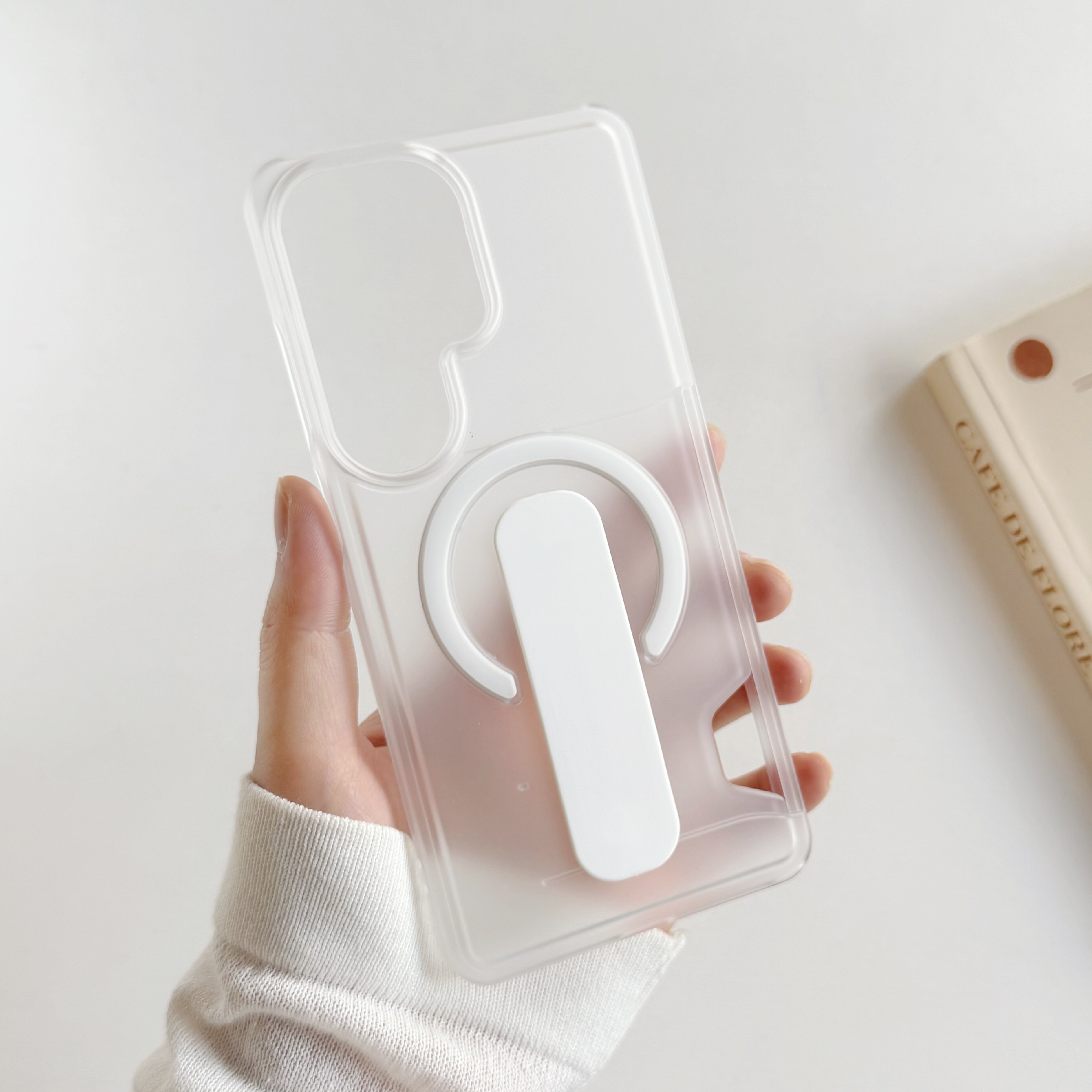 冰雾彩透磁吸适用三星s26ultra手机壳s25+卡包plus卡夹s24uitra可插卡s26u磨砂透明s25U指环支架高级半包外壳