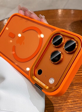 镜头支架U1磁吸大孔适用苹果17promax手机壳苹果iPhone16pro送镜头膜15透明磁吸无线充14带挂绳手腕13保护套