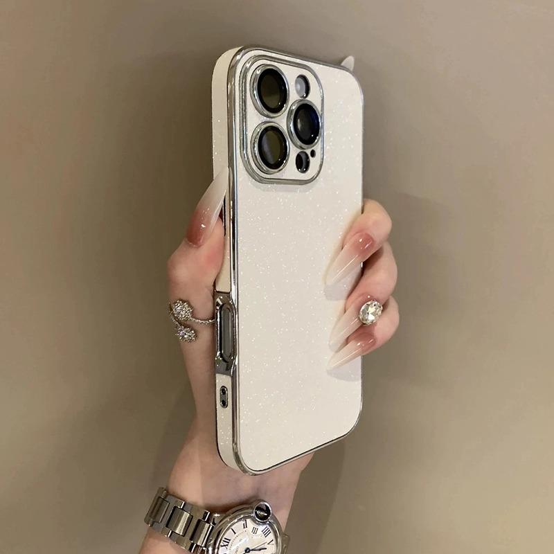 ins高级轻奢闪粉适用iPhone16pro苹果14手机壳15ProMax新款11网红12潮女13全包15plus带镜头膜16promax防摔套