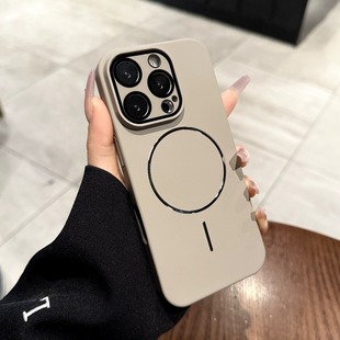 一体镜头膜适用苹果16promax手机壳PC硬15Pro新款 磨砂肤感iPhone15promax高级感14pro简约13防摔12细圈磁吸11