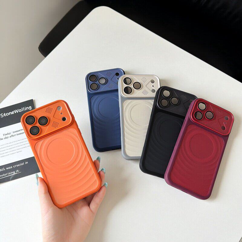 波漾大视窗磁吸适用iphone17promax手机壳16pro高级感苹果15小清新14男女13超薄散热16plus保护套12/11防摔