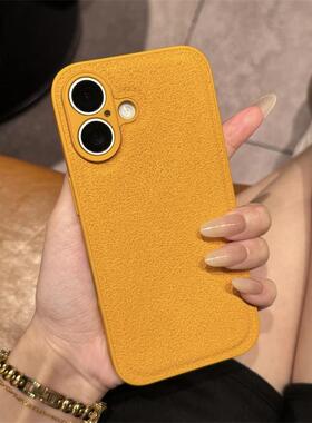 复古深棕色月坑纹16手机壳iPhone13pro/16promax皮纹14pro防摔12硅胶时尚xr个性11p保护套女网红款