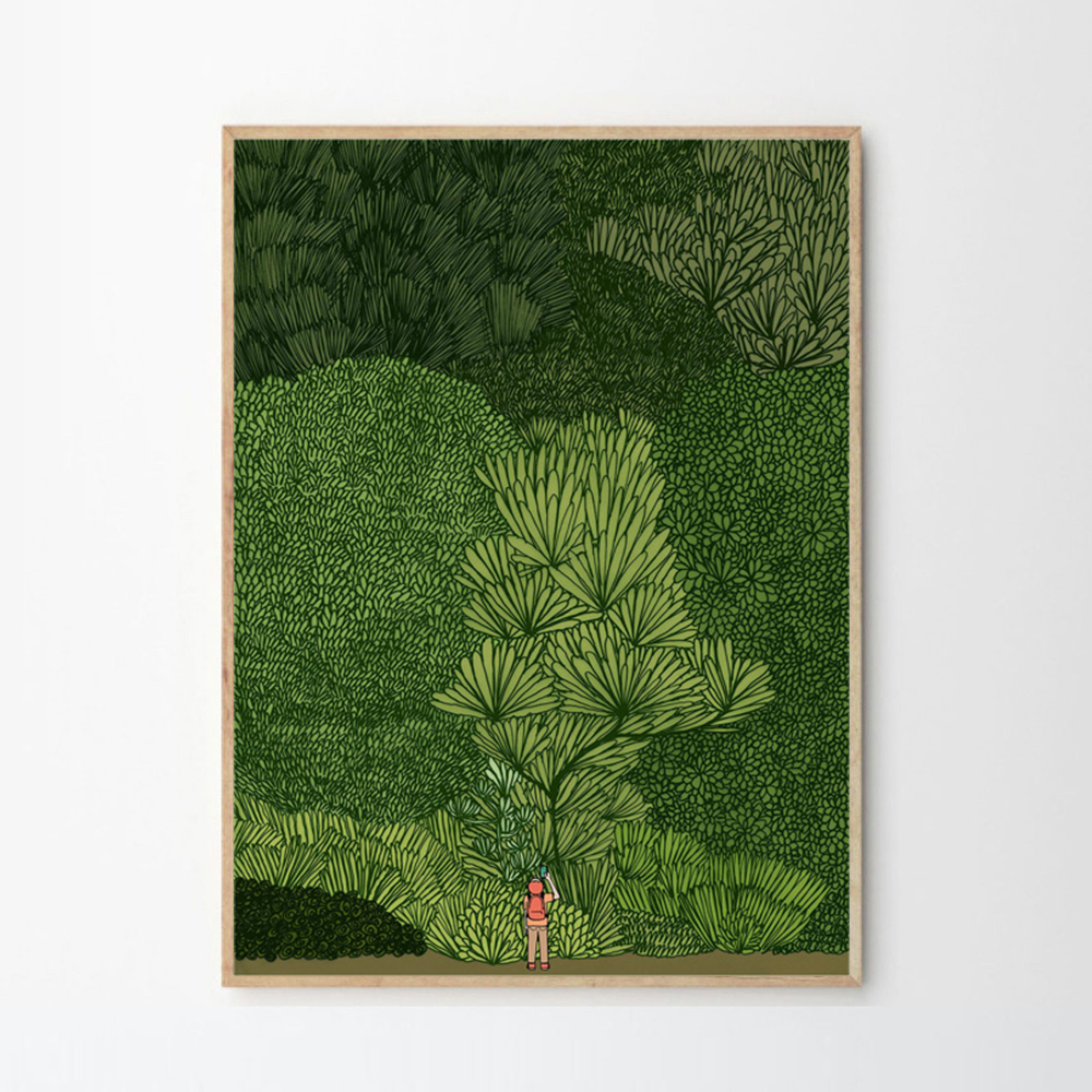 进口英国设计师插画小清新抽象民宿酒店公寓装饰画创意家居艺术画