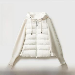 25年新贵族姿态暗藏细节这春天敲显瘦羊绒拼接鹅绒服女YRB546582V