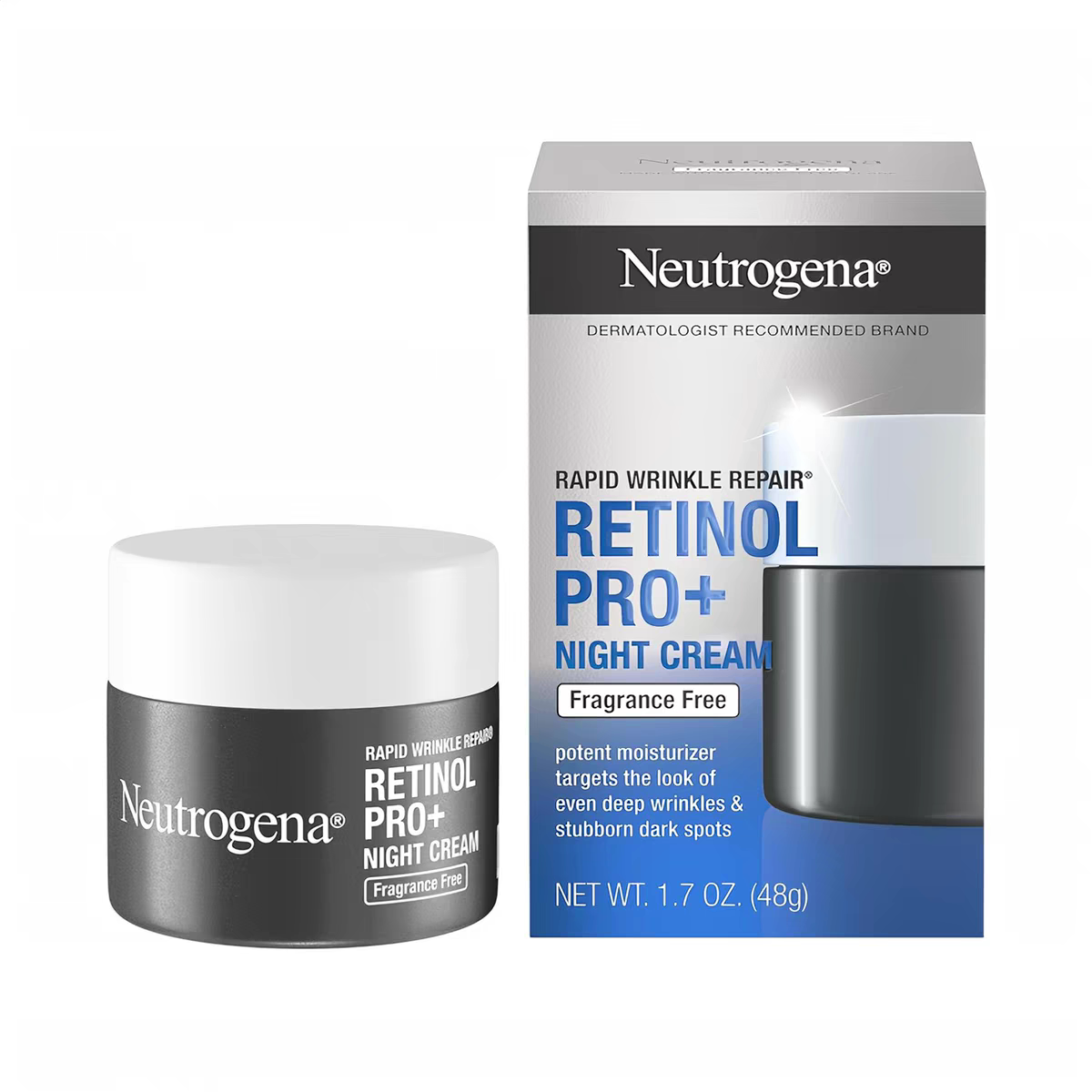 美国Neutrogena露得清0.3%A醇视黄醇晚霜Pro+系列光滑提亮肌肤48g