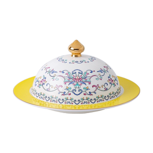 菜盘汤盘高级感会所创意特色鲍鱼捞饭餐具酒店珐琅彩牛排盘子带盖