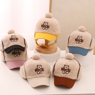 兒童帽子護耳男女童鴨舌帽加厚可愛萌雷鋒帽寶寶保暖棒球帽 秋冬季