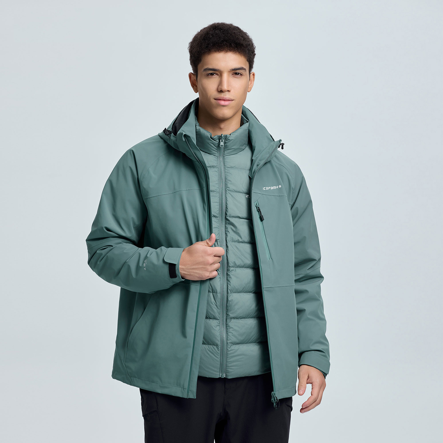 ICEPEAK羽绒内胆三合一冲锋衣