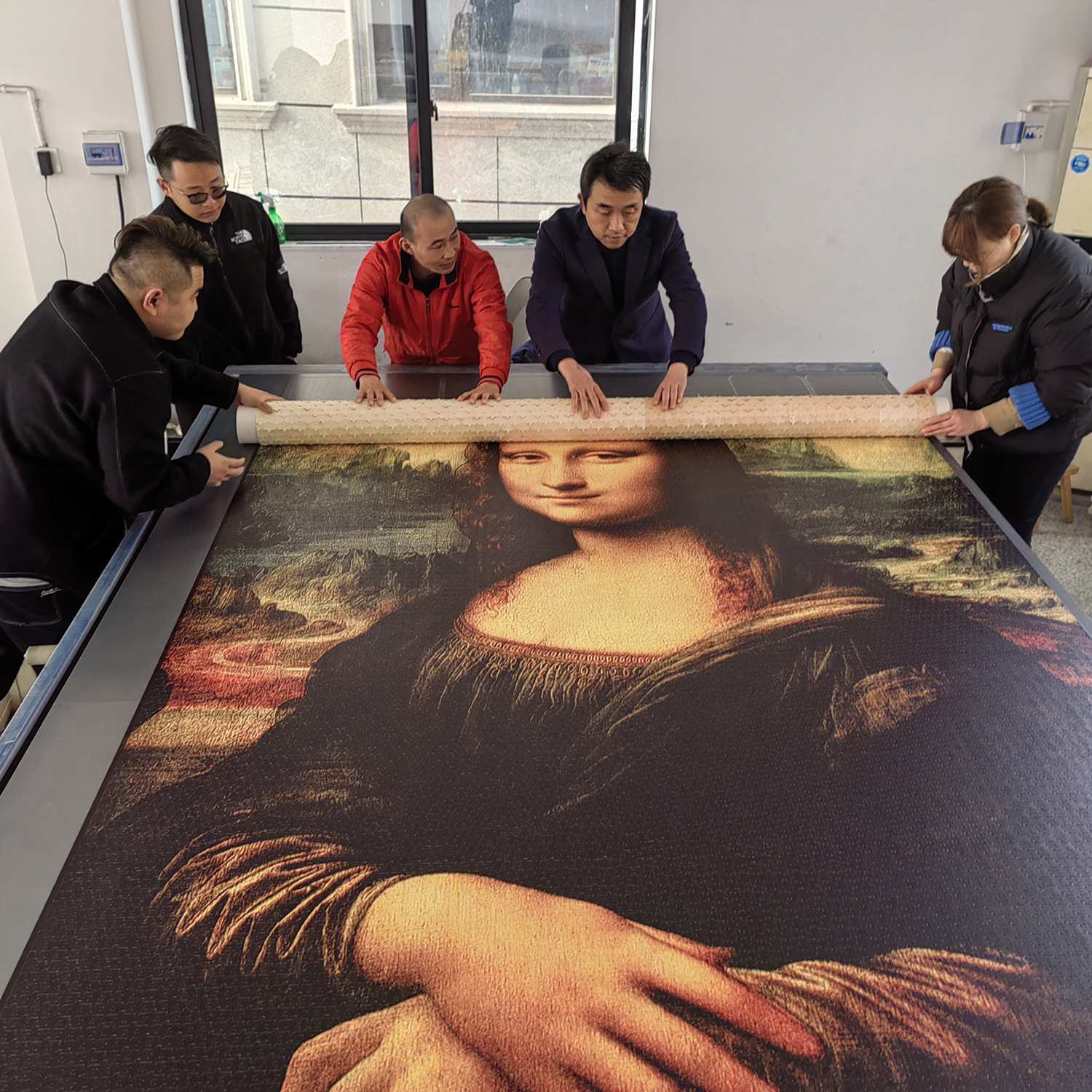 定制15000片蒙娜丽莎大尺寸木质拼图活动场景装饰画儿童玩具礼物